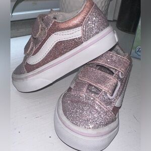 💓Kids pink glitter VANS